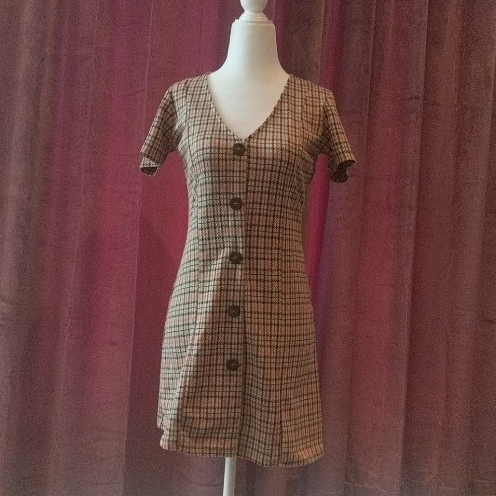 Zara plaid design dress